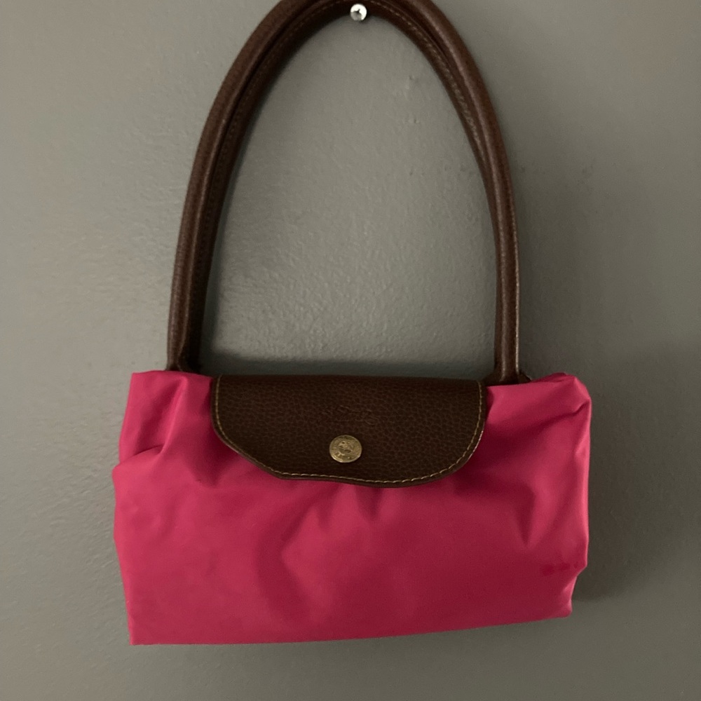 Longchamp Pink and Brown Tote Bag
